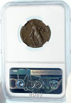Diva FAUSTINA I Senior Authentic Ancient 141AD Rome Roman Coin PIETAS NGC i83575