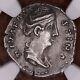 Diva Faustina Sr Ancient Roman Empire Silver Denarius Coin Ngc Extremely Fine Xf