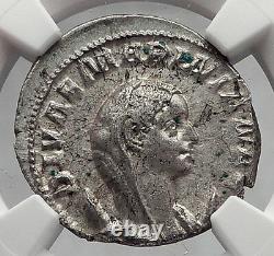 Diva MARINIANA on Peacock VALERIAN I wife Ancient Silver Roman Coin NGC i61062