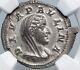Diva Paulina Roman Empress Antique 236ad Silver Roman Denarius Coin Ngc I89073