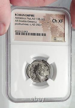 Divus ANTONINUS PIUS Consecratio RARE Silver Roman Coin Trajan Decius NGC i61921