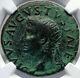 Divus Augustus Authentic Ancient 22ad Rome Dupondius Roman Coin Altar Ngc I82696
