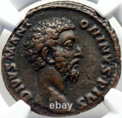 Divus MARCUS AURELIUS Authentic Ancient 180AD Roman Coin EAGLE NGC i82715