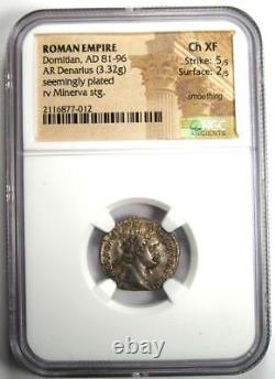 Domitian AR Denarius Silver Roman Coin 81-96 AD Certified NGC Choice XF (EF)