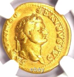 Domitian Gold AV Aureus She-Wolf Roman Gold Coin 81-96 AD Certified NGC VF