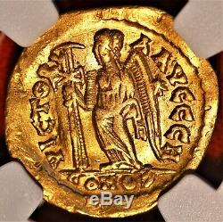 E-Coins Australia Leo I Gold AV Solidus. 457-474AD. Eastern Roman Empire NGC XF
