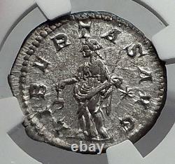 ELAGABALUS 218AD Rome Authentic Ancient Silver Roman Coin LIBERTY NGC AU i61900