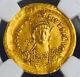 Easter Roman Empire, Theodosius Ii (402-450 Ad) Gold Solidus Coin. Ngc Xf 5/2