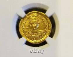 Eastern Roman Empire Theodosisus Gold Solidus NGC MS 5/4 Ancient Coin