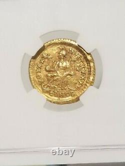Eastern Roman Empire Theodosisus II Gold Solidus NGC XF Ancient Coin