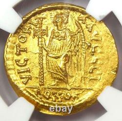 Eastern Roman Empire Zeno AV Solidus Gold Coin 474-491 AD NGC MS (UNC)