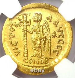 Eastern Roman Empire Zeno AV Solidus Gold Coin 474-491 AD NGC MS (UNC)