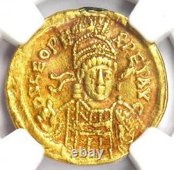 Eastern Roman Leo I AV Solidus Gold Coin 457-474 AD Certified NGC XF (EF)