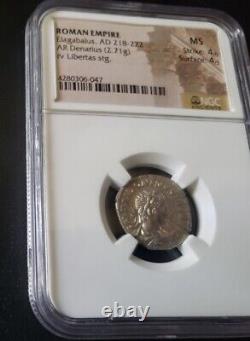 Elagabalus Denarius 218 AD 2.71g MINT STATE Ancient Roman Coin
