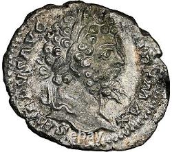 Emperor Septimius Severus Ancient Roman Empire Silver Denarius Coin NGC AU
