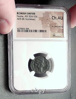 FAUSTA Constantine the Great Wife 324AD Authentic Ancient Roman Coin NGC i60246