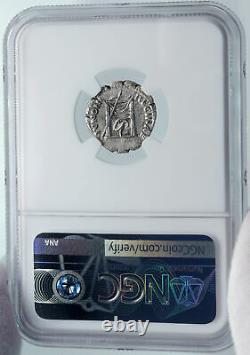 FAUSTINA I Senior LIFETIME ISSUE Silver Roman Coin PEACOCK THRONE NGC i85410