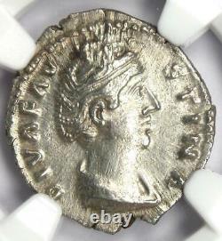 Faustina Senior AR Denarius Silver Roman Coin 138-40 AD NGC Choice AU
