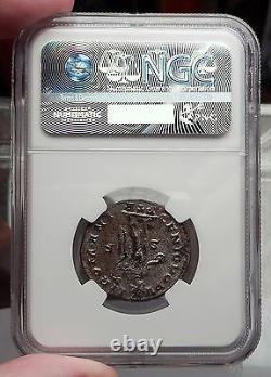 GALERIUS 303AD Silvered Follis GENIUS Authentic Ancient Roman NGC MS Coin i58209