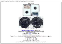 GALERIUS Authentic Ancient Siscia Quarter Follis Roman Coin GENIUS NGC i82223