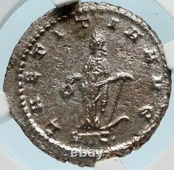 GALLIENUS Authentic Ancient 266AD Antioch Roman Coin w LAETITIA NGC i83589