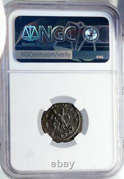 GALLIENUS Authentic Ancient 266AD Roman Coin DIANA LUCIFERA MOON NGC i82906