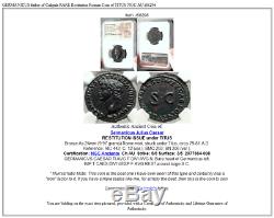GERMANICUS father of Caligula RARE Restitution Roman Coin of TITUS NGC AU i68296