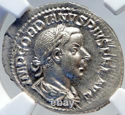 GORDIAN III Authentic Ancient 240AD Silver Roman Coin SECURITAS NGC MS i82895