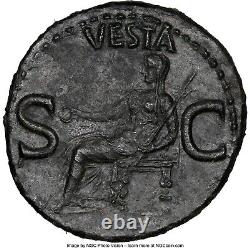 Gaius Caligula AE As Copper Roman Coin 37-41 AD NGC Choice AU with Fine Style