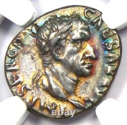 Galba AR Denarius Silver Roman Coin 68-69 AD NGC Choice XF Rainbow Tone