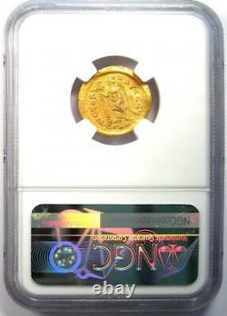 Gold Leo I AV Solidus Gold Roman Coin 457-474 AD. Certified NGC Choice XF (EF)