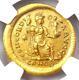 Gold Roman Theodosius Ii Av Solidus Gold Coin 402 Ad Certified Ngc Xf (ef)