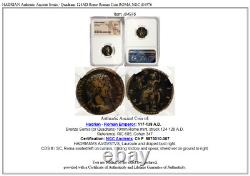 HADRIAN Authentic Ancient Semis / Quadrans 124AD Rome Roman Coin ROMA NGC i84976