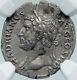 Hadrian Rare Left Facing Bust Authentic Ancient Silver Roman Coin Ngc I85416