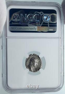 HADRIAN Travels to AFRICA Authentic Ancient 134AD Silver Roman Coin NGC i85225