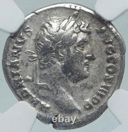 HADRIAN Travels to AFRICA Authentic Ancient 134AD Silver Roman Coin NGC i87181