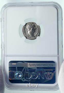 HADRIAN Travels to ASIA Authentic Ancient 134AD Silver Roman Coin NGC i86628