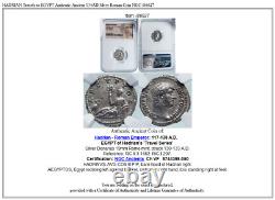 HADRIAN Travels to EGYPT Authentic Ancient 134AD Silver Roman Coin NGC i86627