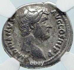 HADRIAN Travels to GERMANIA GERMANY Ancient 134AD Silver Roman Coin NGC i85494