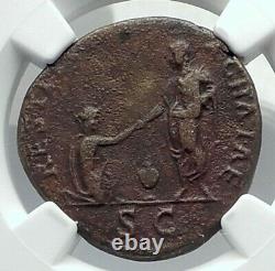 HADRIAN as RESTITVTOR of ACHAIA Greece Authentic Ancient Roman Coin NGC i78893