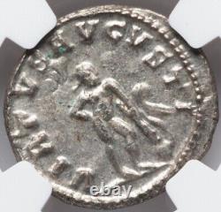 HERCULES with CLUB, NGC MS Gallienus 253-268 AD Roman Empire Denarius Silver Coin