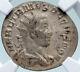 Herennius Etruscus Authentic Ancient 251ad Silver Roman Coin Apollo Ngc I84980
