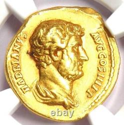 Hadrian Gold AV Aureus Roman Gold Coin 117-138 AD NGC XF (EF) + Fine Style