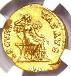Hadrian Gold AV Aureus Roman Gold Coin 117-138 AD NGC XF (EF) + Fine Style