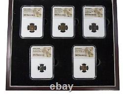House of Constantine Boxed Collection of Five Ancient NGC Slabbed Roman Coins