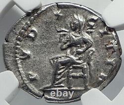 JULIA DOMNA Authentic Ancient 196AD Silver Roman Coin PUDICITIA NGC i82226