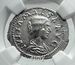 JULIA MAESA Authentic Ancient Rome Silver Roman Coin FECUDINTAS CHILD NGC i81433