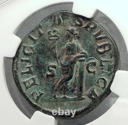 JULIA MAMAEA 228AD Rome Sestertius Authentic Ancient Roman Coin NGC XF i64232