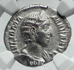 JULIA MAMAEA Authentic Ancient 231AD Rome Silver Roman Coin JUNO NGC i81404