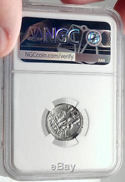 JULIUS CAESAR 46BC VERCIGETORIX Win Venus NGC Certified Silver Roman Coin i70005